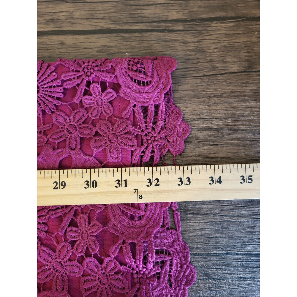 Lulus Magenta Purple Floral Lace Halter Mini‎ Dress XS NWT - Picture 8 of 8